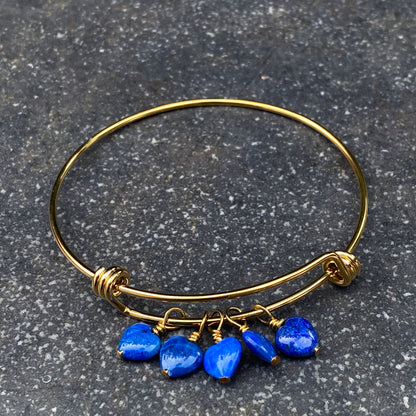 Lapis Lazuli Heart Bangle