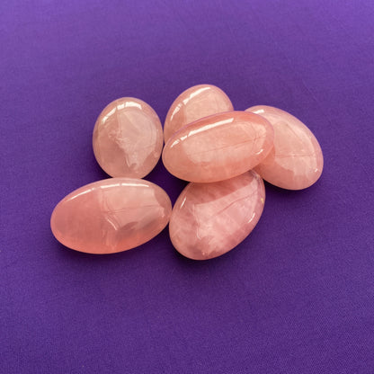 Rose Quartz Gemstone Palm Stone