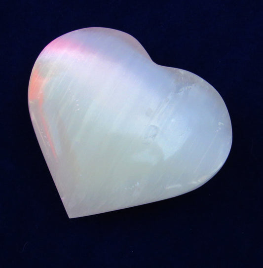 Large Selenite gemstone carved Heart