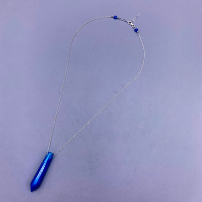 Blue Agate Point Necklace