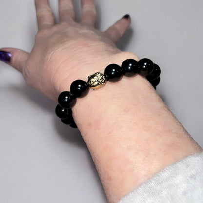 Gold Obsidian and Hematite Bracelet