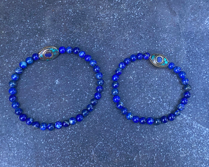 Lapis Lazuli Beaded Stretch Bracelet