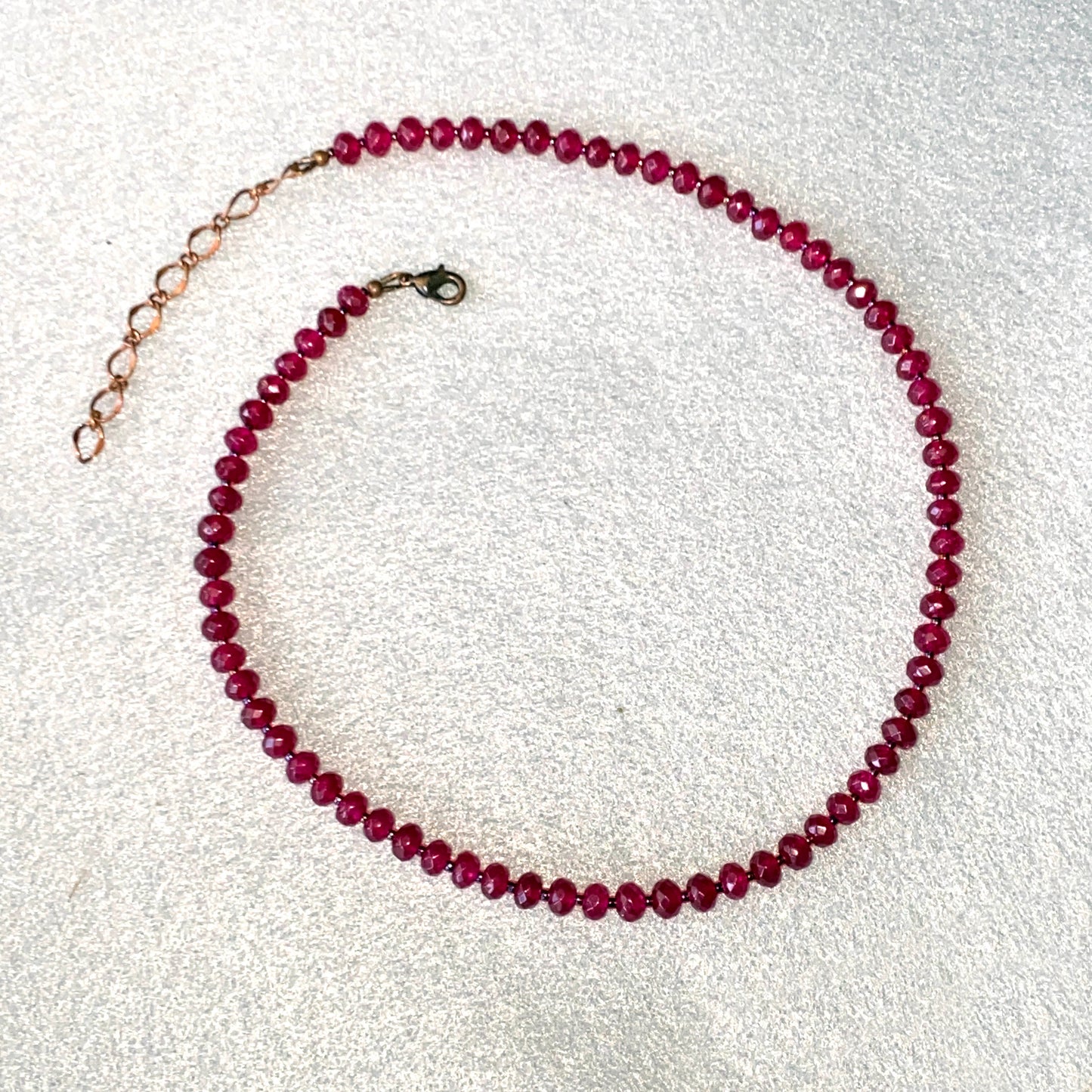 Red Jade Candy Necklace