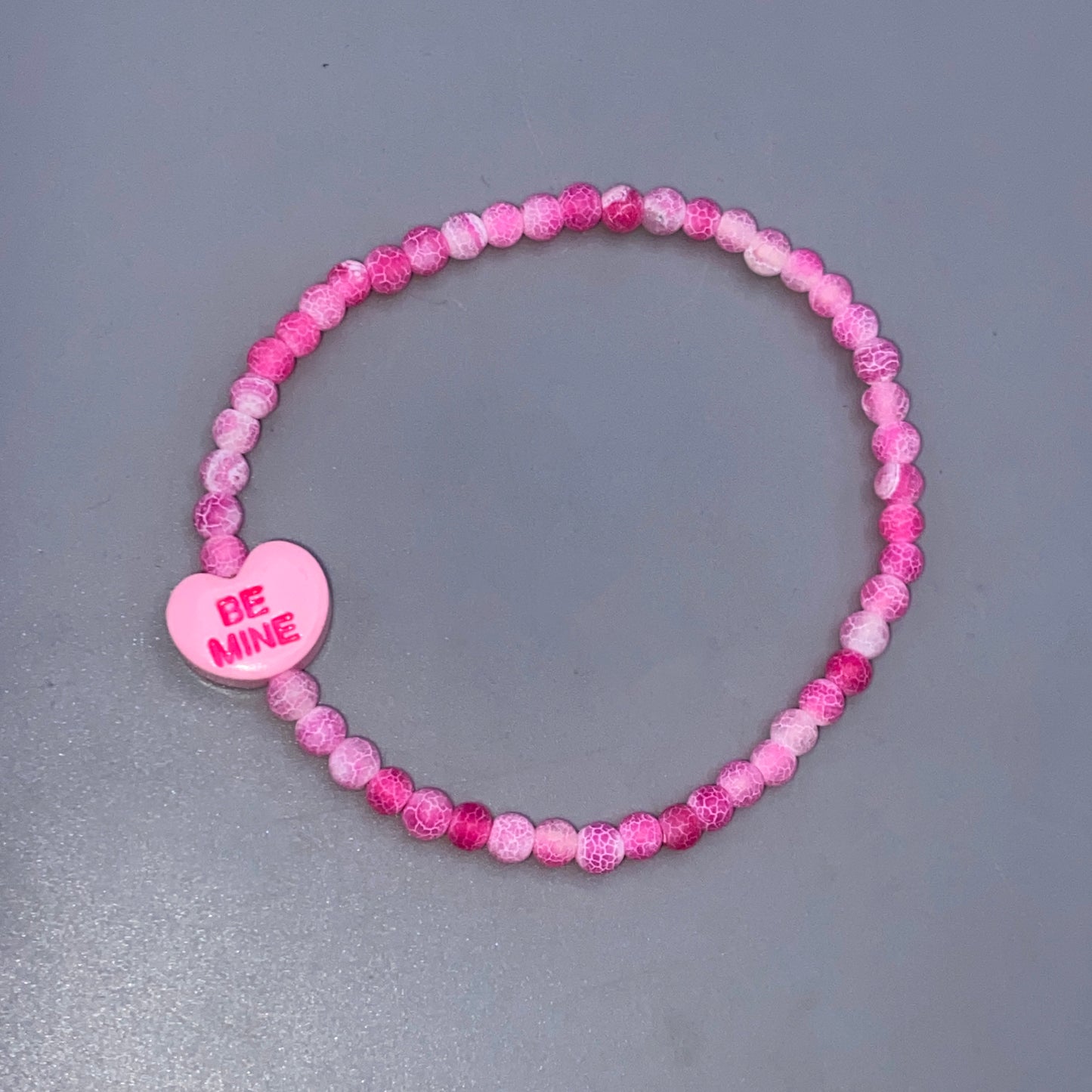 Small Candy Heart Valentine's Phrase Bracelets