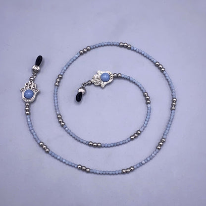 Angelite Hamsa Gemstone Eyewear Keeper