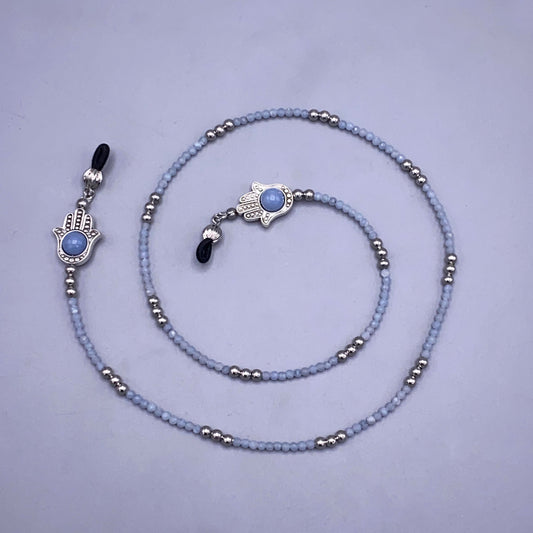 Angelite Hamsa Gemstone Eyewear Keeper