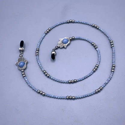 Angelite Hamsa Gemstone Eyewear Keeper