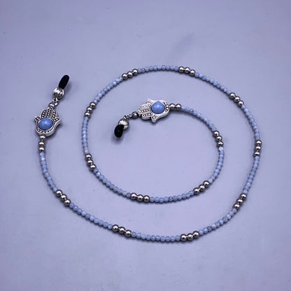 Angelite Hamsa Gemstone Eyewear Keeper