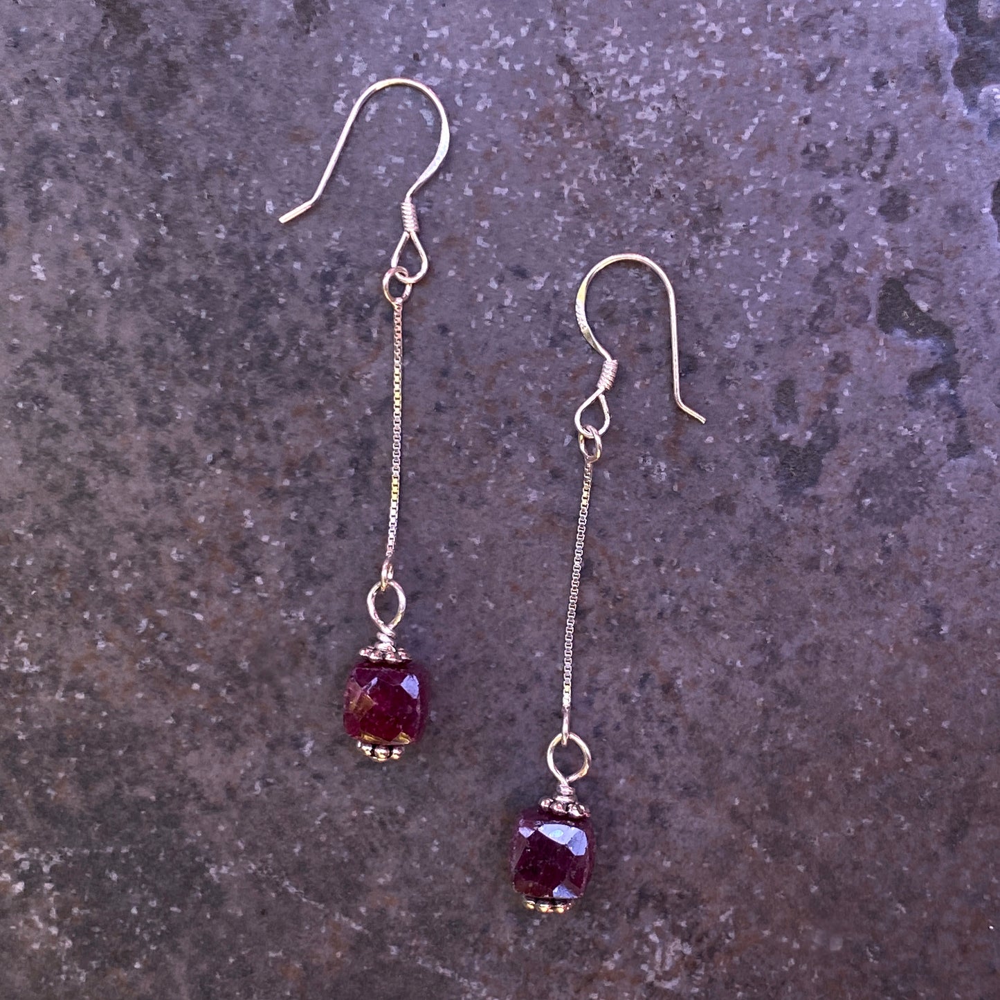 Dangly Ruby Earrings