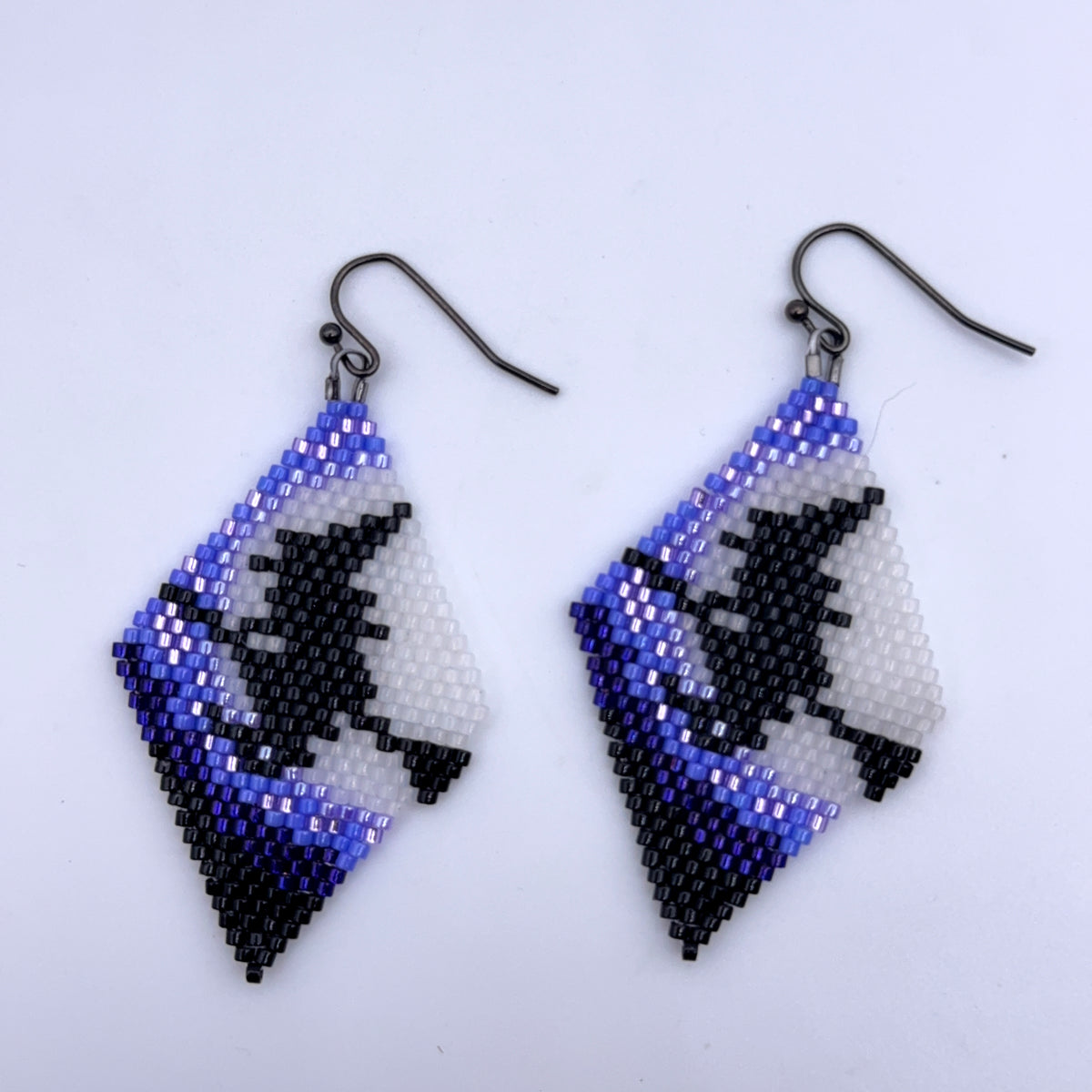 Purple Witch Seed Bead Earrings