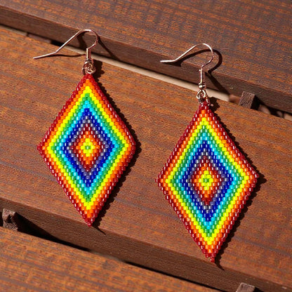 Beaded Glass Pride Earrings