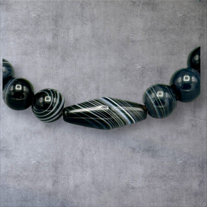 Black Banded Agate Bracelet