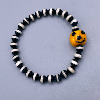 Pumpkin and Agate Bracelet