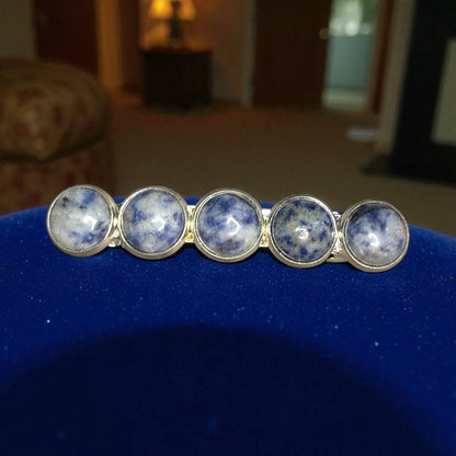 Gemstone French Hair Barrette