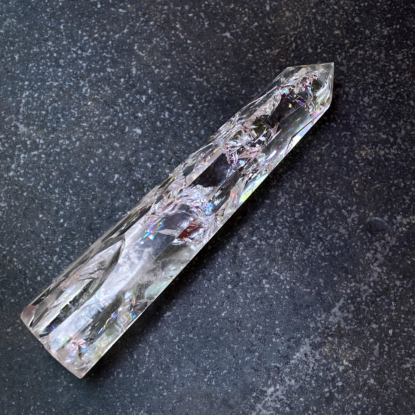 Natural Clear Quartz Wand Point Obelisk