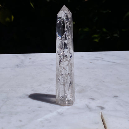 Natural Clear Quartz Wand Point Obelisk