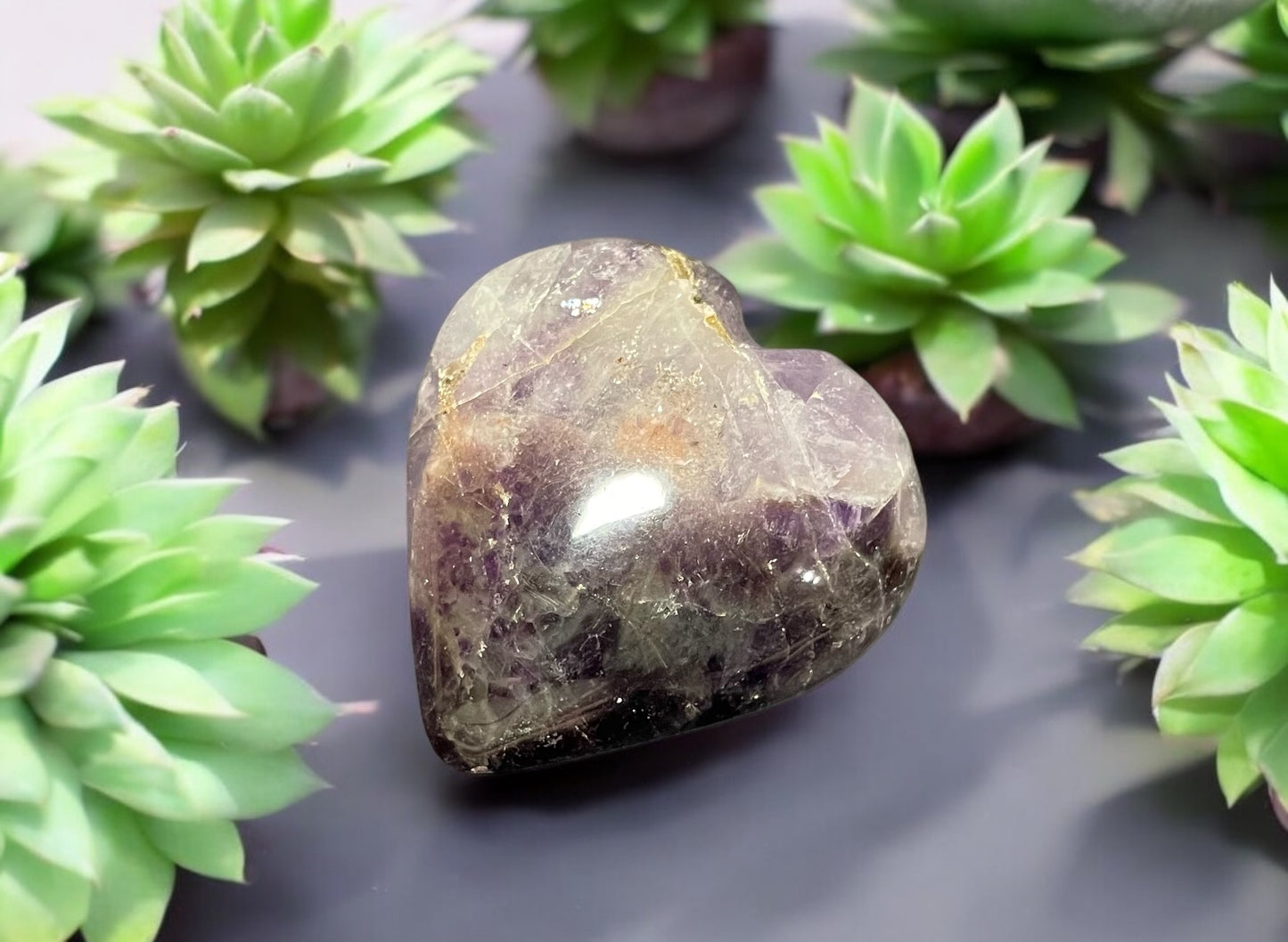 Amethyst Gemstone Heart