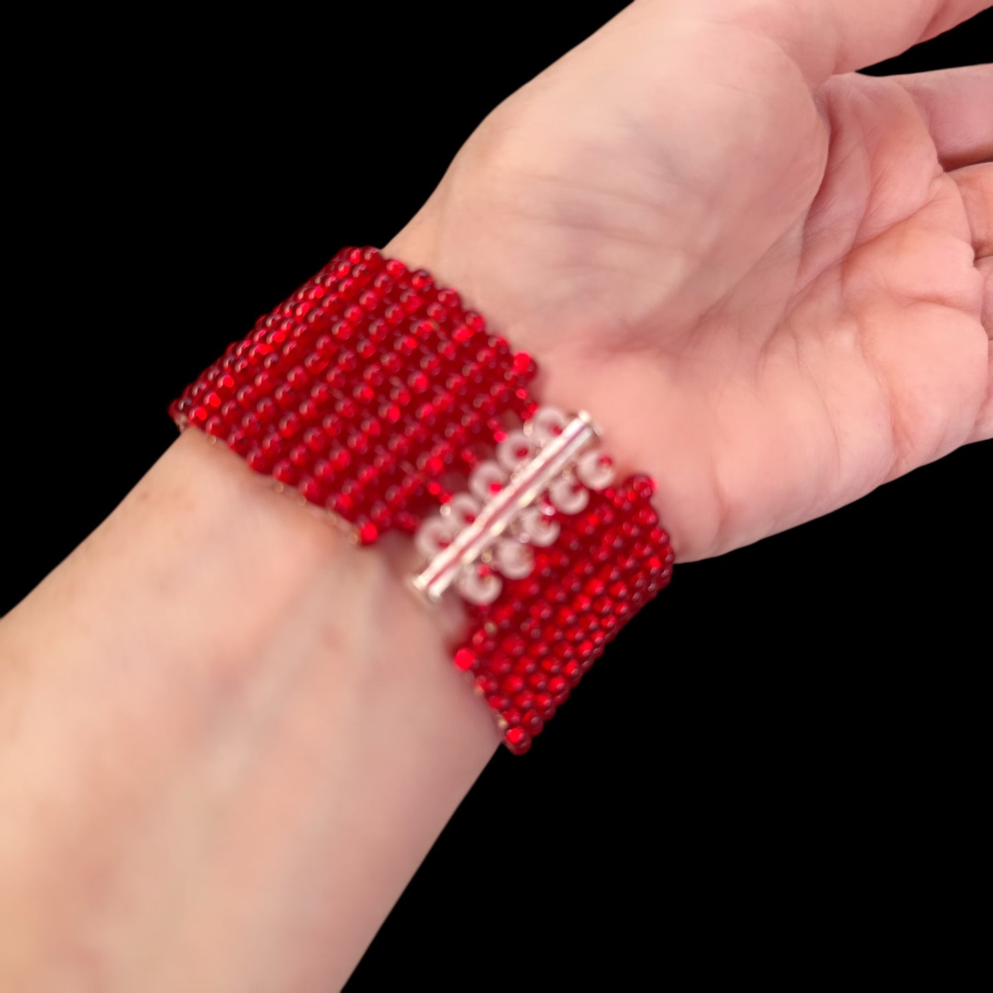 Glass Beaded Heart bracelet