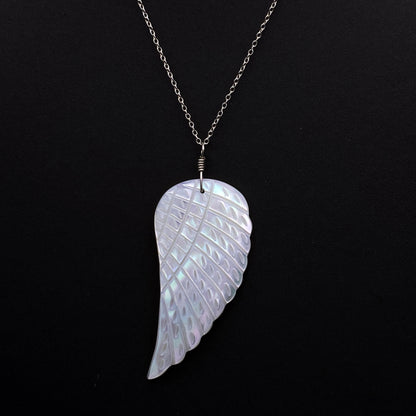 Mother of Pearl Wing Pendant necklace