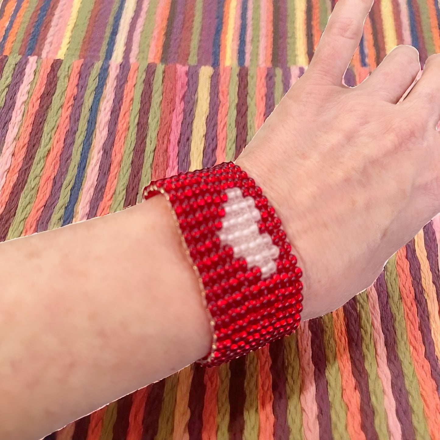Glass Beaded Heart bracelet