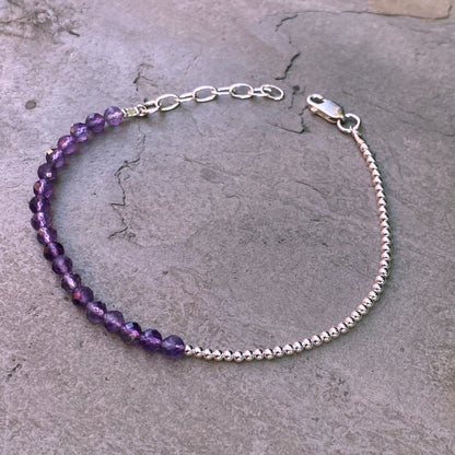 Amethyst and Sterling silver Bracelet