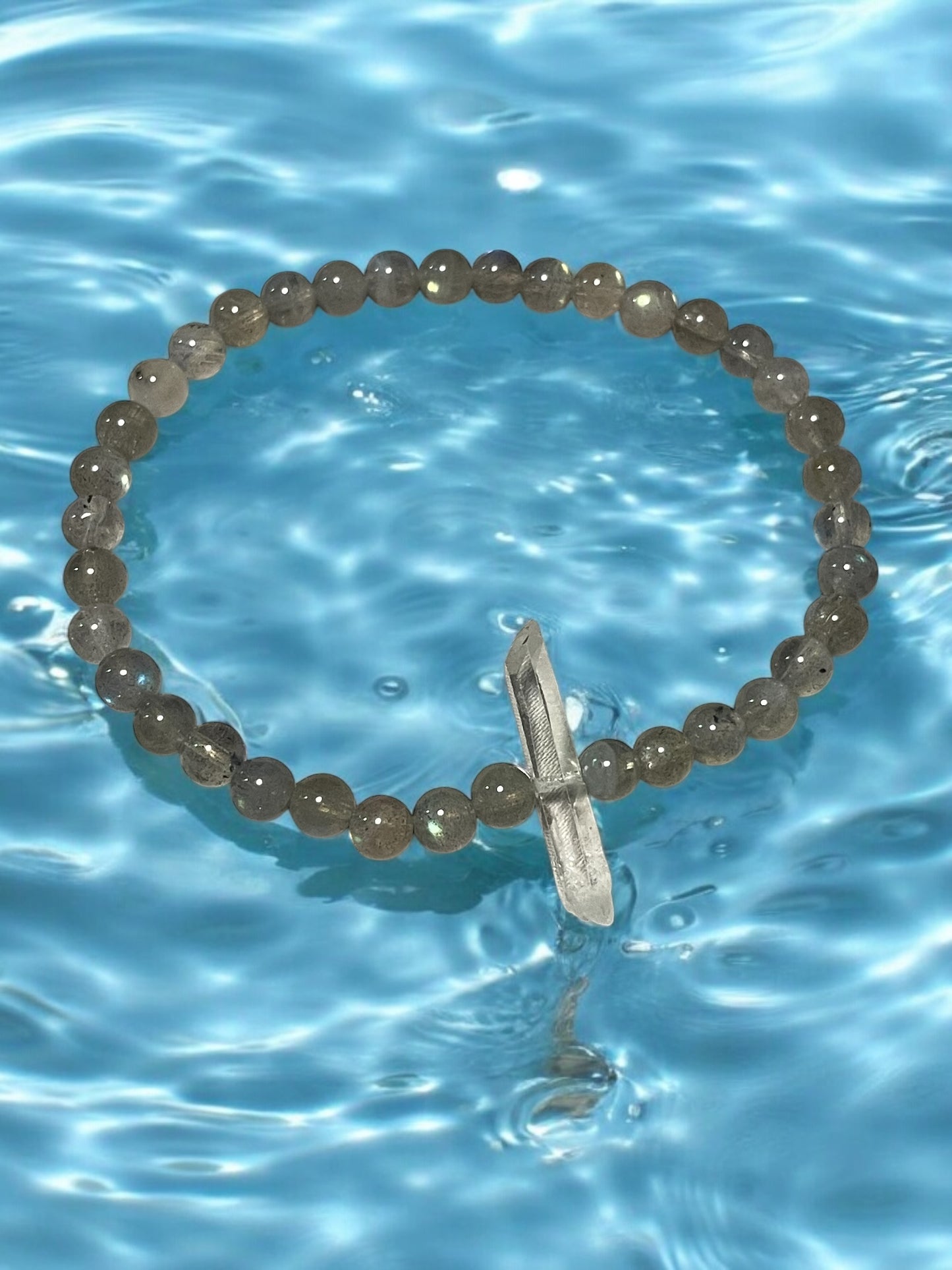Labradorite and Quartz Bracelet