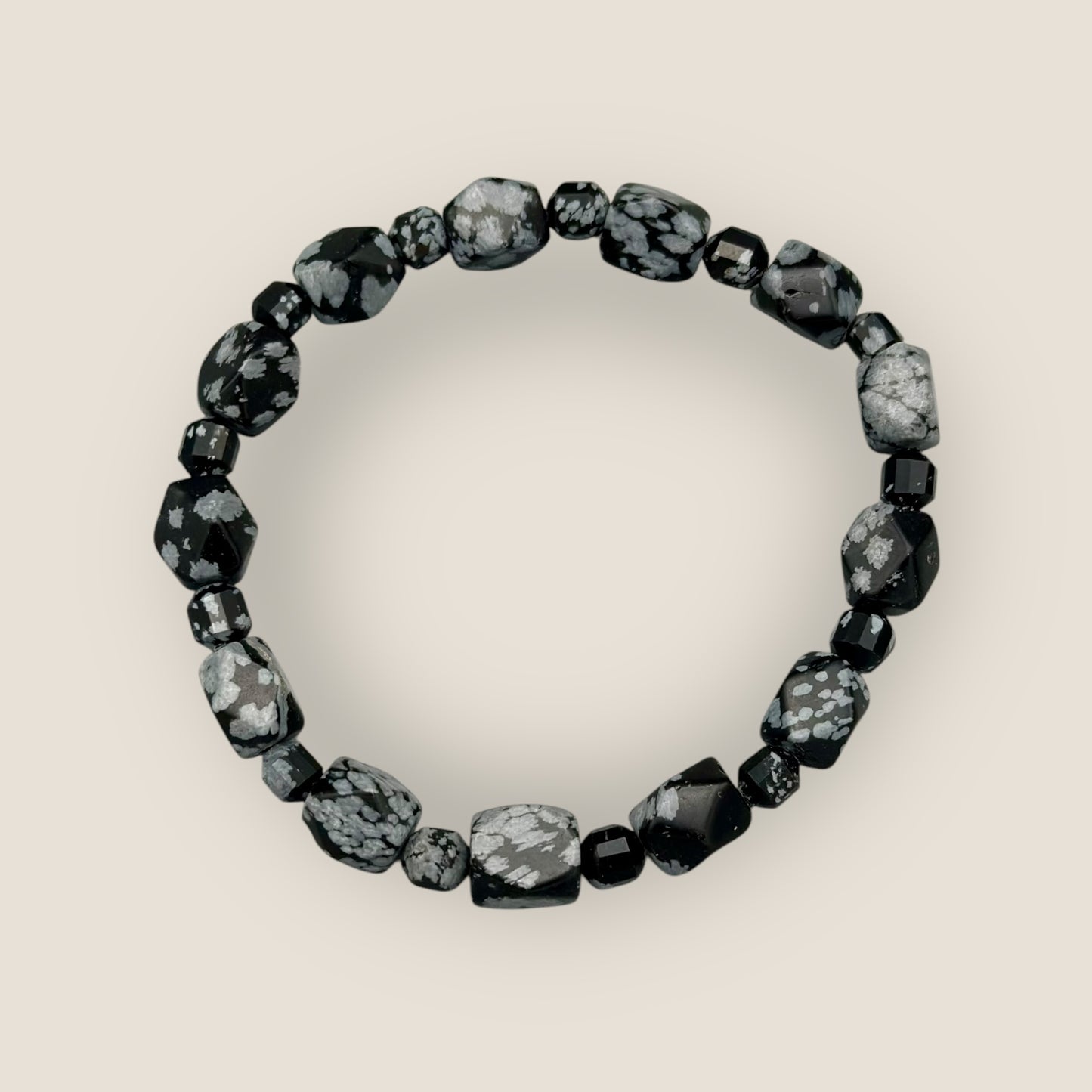 Snowflake Obsidian Bracelet