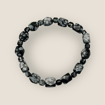 Snowflake Obsidian Bracelet