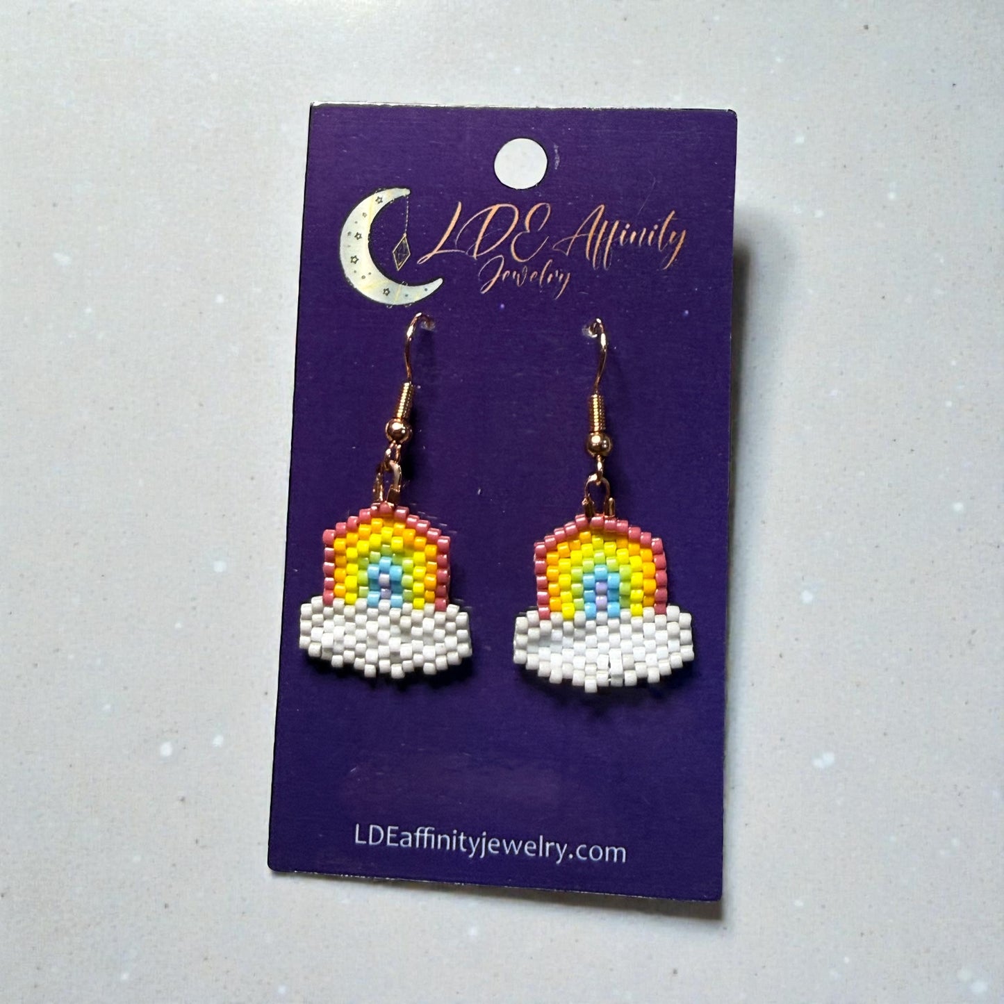 Beaded Glass rainbow Earrings