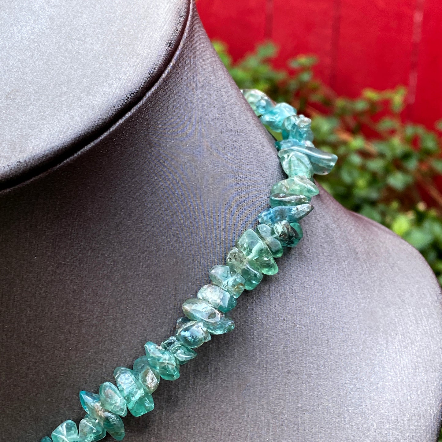 Apatite gemstone Chip Necklace