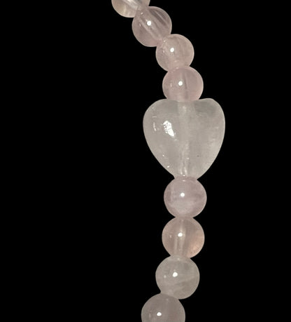 Rose Quartz Heart Bracelet