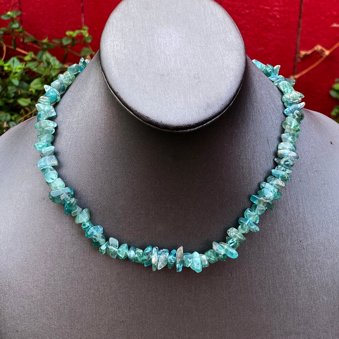 Apatite gemstone Chip Necklace