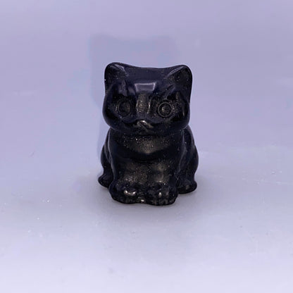 Small Black obsidian kitty cat