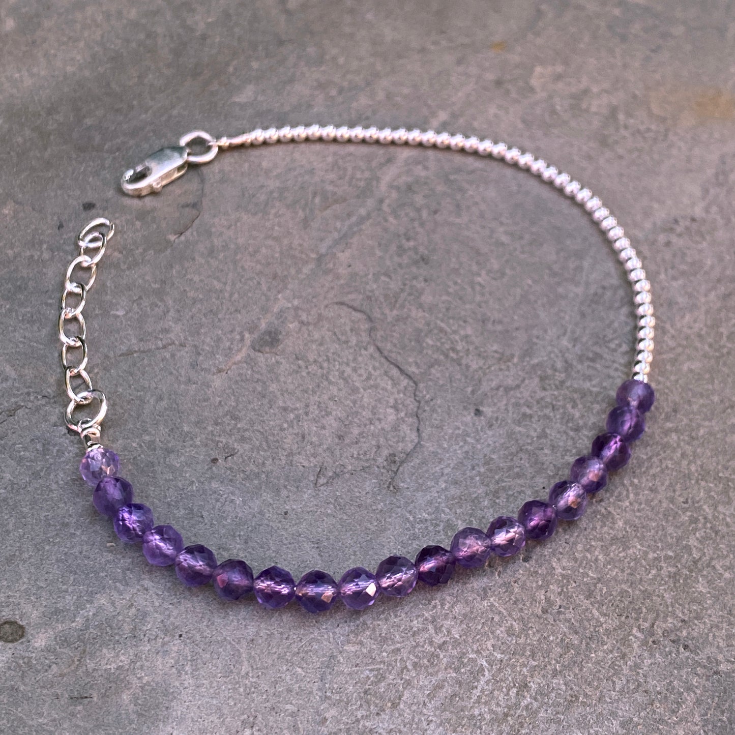 Amethyst and Sterling silver Bracelet