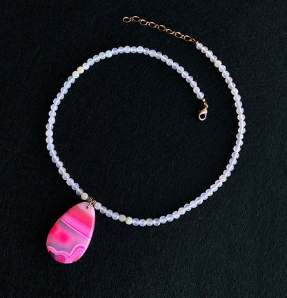 Pink Agate Necklace