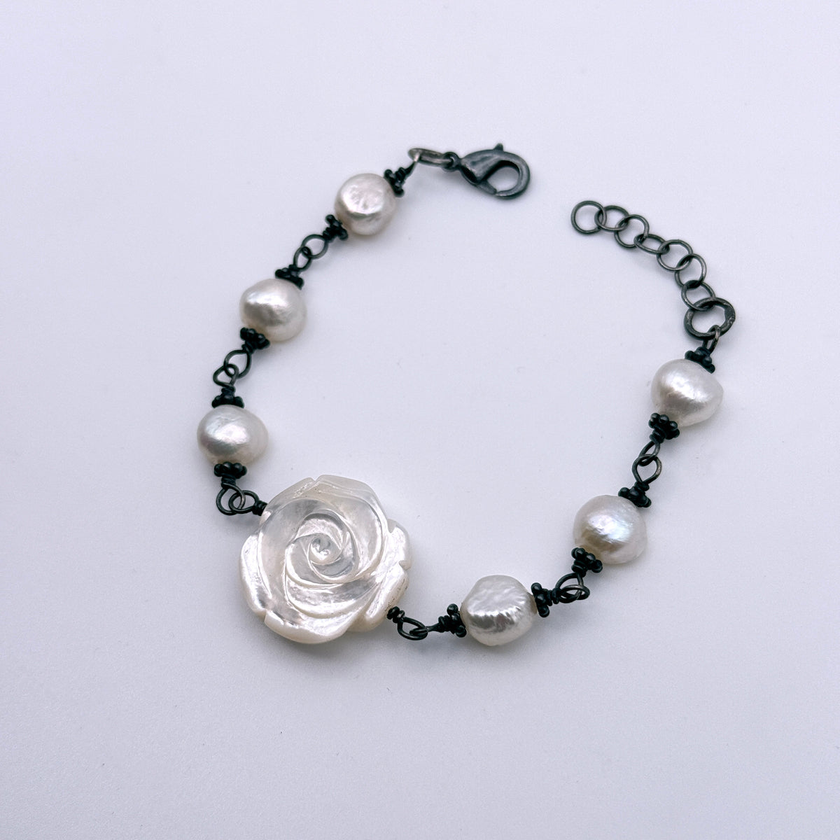 Mother of Pearl Rose Bracelet