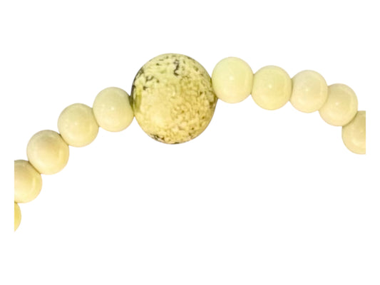 Yellow Chrysoprase beaded stretch bracelet