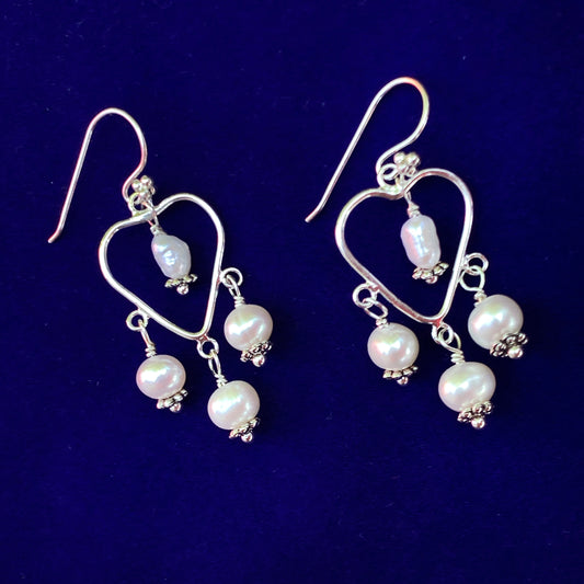 Pearl Chandelier Dangle Earrings