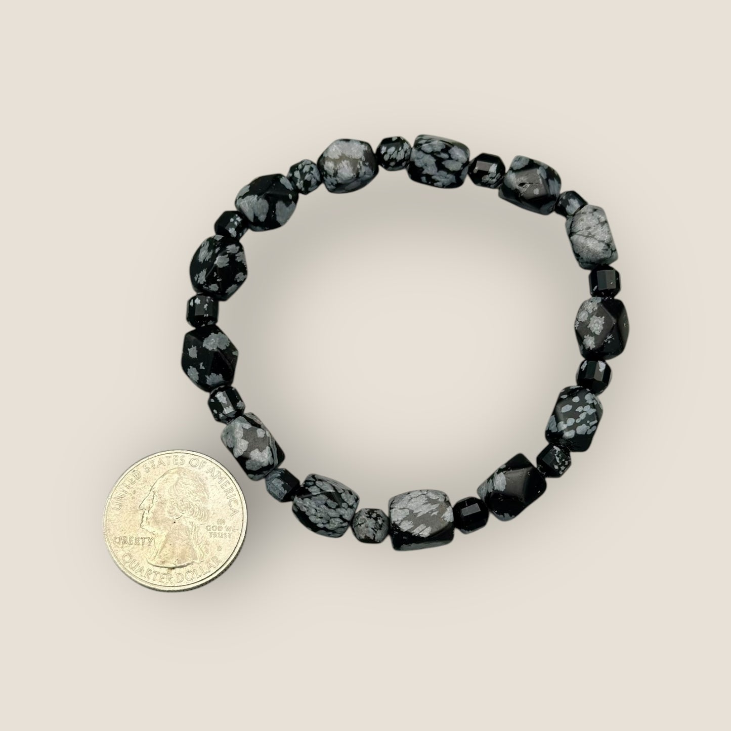 Snowflake Obsidian Bracelet