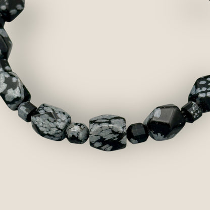 Snowflake Obsidian Bracelet