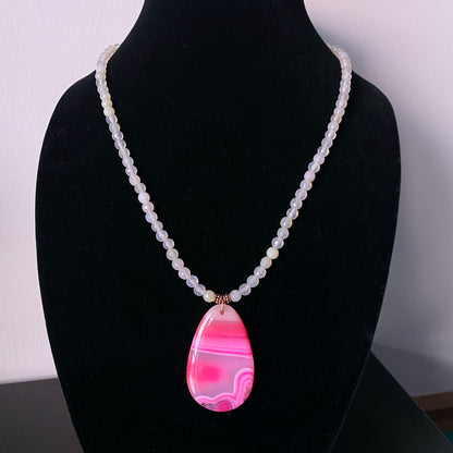 Pink Agate Necklace