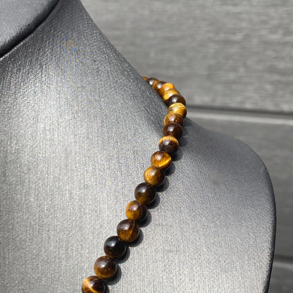 Tiger Eye and Cobra Beaded necklace
