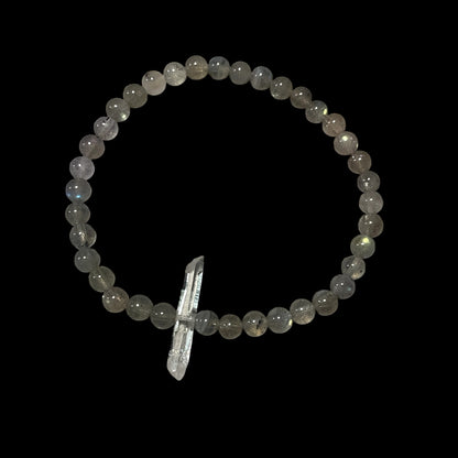 Labradorite and Quartz Bracelet