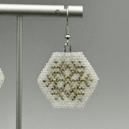 Snowflake Seed Bead Earrings
