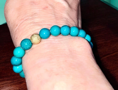 Turquoise and Gold Bracelet