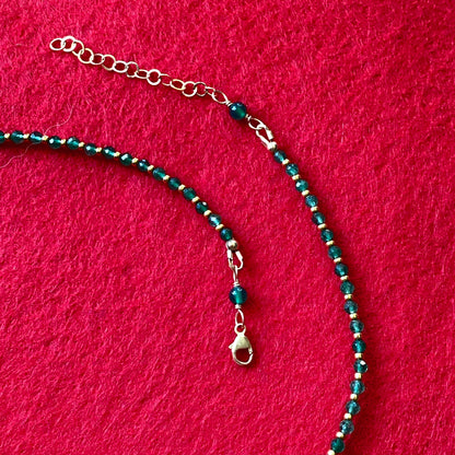 Green Agate gemstone Slice necklace