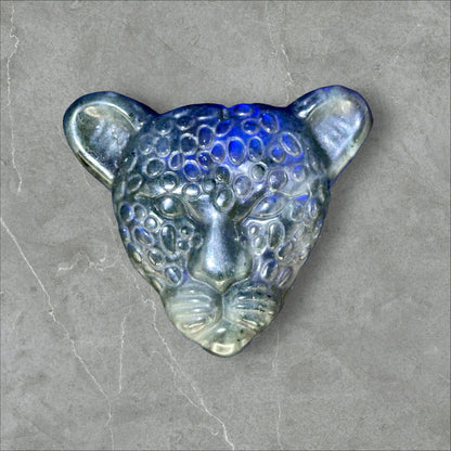 Natural Labradorite Leopard Head