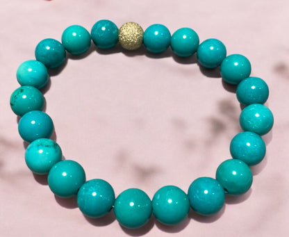 Turquoise and Gold Bracelet
