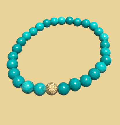Turquoise and Gold Bracelet