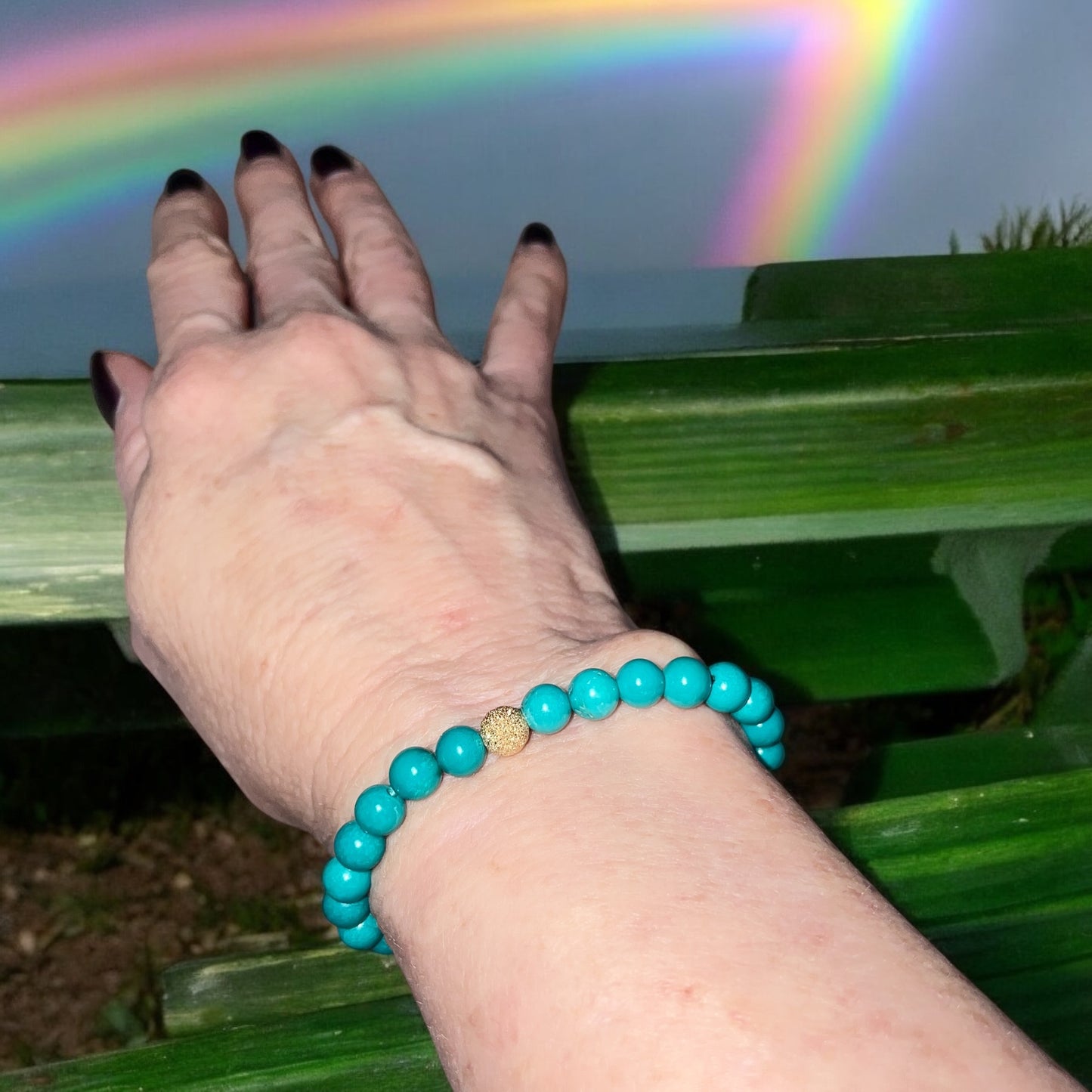 Turquoise and Gold Bracelet